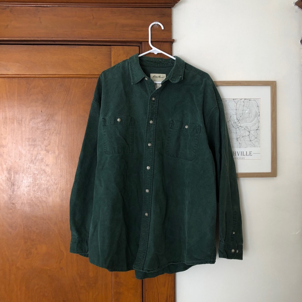 EDDIE BAUER Forest Green Men’s Flannel